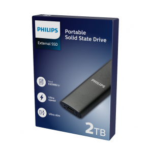 Philips External SSD 2TB, USB3.2, space grey
