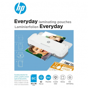 HP Everyday Laminating Pouches, Business Card, 80 Micron